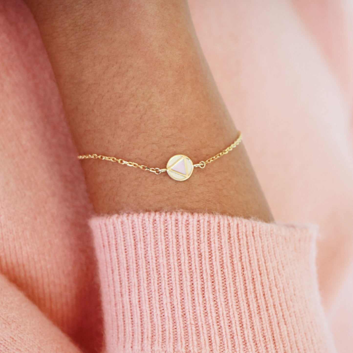 African Sky Bracelet with Pink Enamel polygon