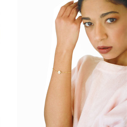 Armband African Sky mit rosa Emaille-Polygon